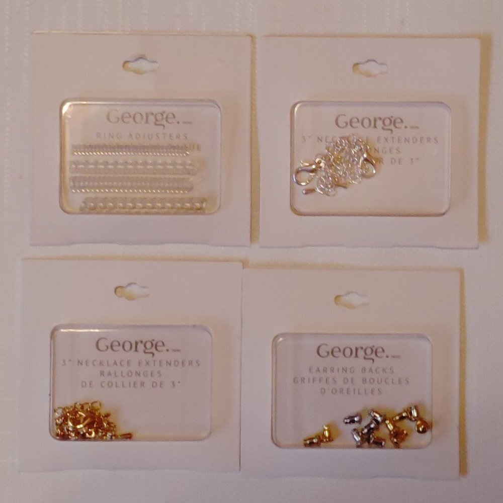 Earring Backs Necklace Extenders Ring Adjusters LOT of Jewellery Accessories BN